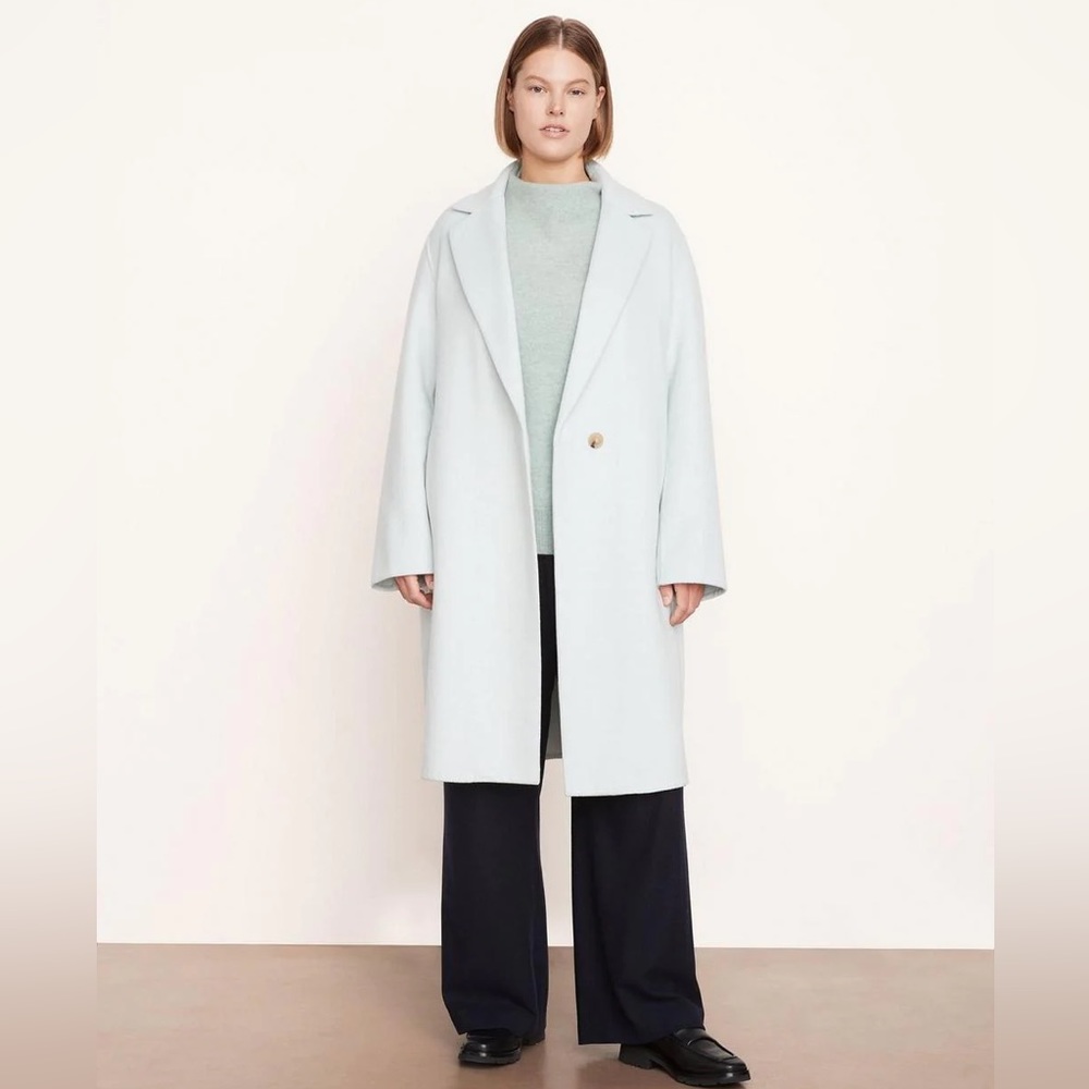 Vince Classic Straight Coat in Mint